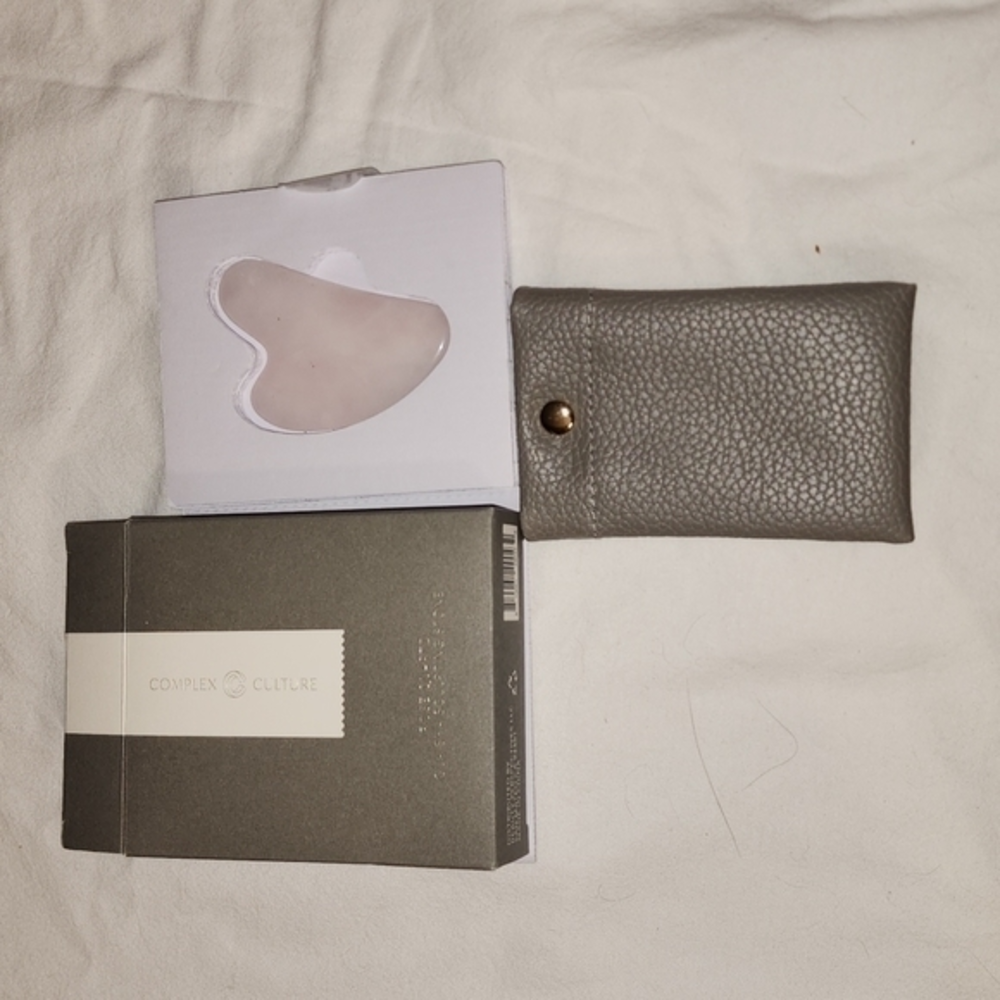 New in Box Complex Culture Rose Quartz Gua Sha Stone